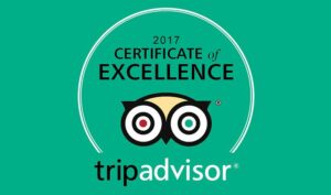 TripAdvisor Certificate of Excellence.