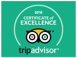 TripAdvisor Certificate of Excellence.